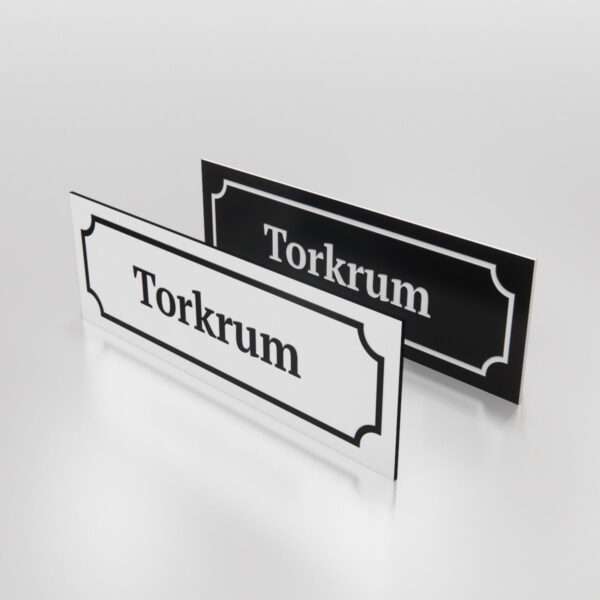 Torkrum - Skylt som visar platsen för ett torkrum.